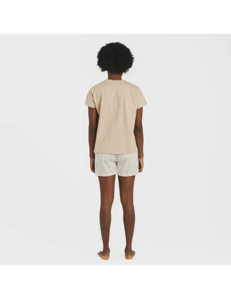 Pijama curto manga fluída algodão mulher Raya Kodac arena