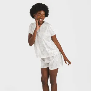 Pijama curto manga fluída algodão mulher Klaus marsala