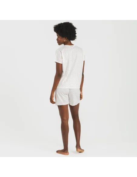 Pijama curto manga fluída algodão mulher Klaus marsala Pijama curto manga fluída algodão mulher Klaus marsala