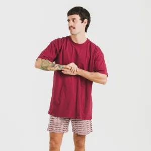Pijama curto algodão homem Jannat bordeaux 2