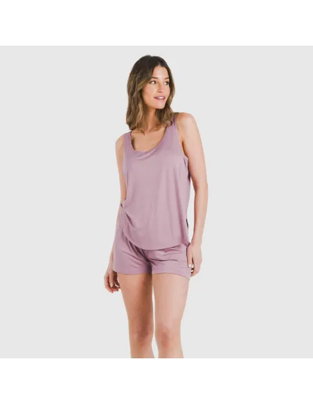 Pijama alças mulher viscosa liso Pijama alças mulher viscosa liso