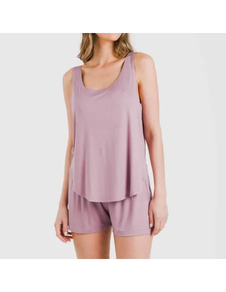 Pijama alças mulher viscosa liso Pijama alças mulher viscosa liso