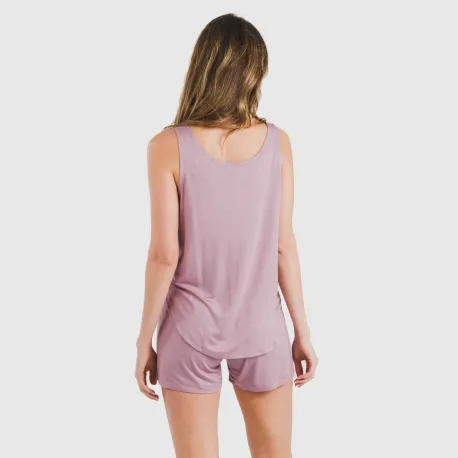 Pijama alças mulher viscosa liso