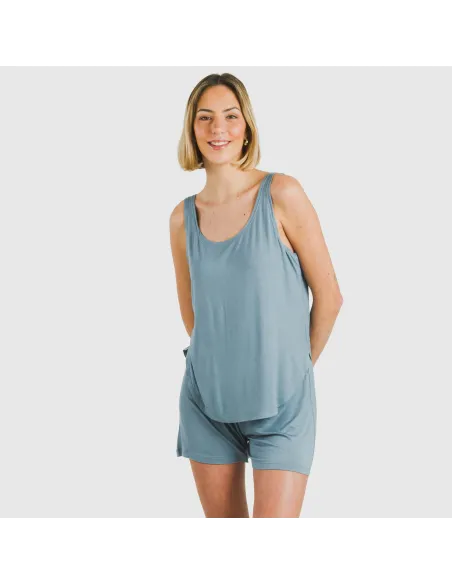 Pijama alças mulher viscosa liso Pijama alças mulher viscosa liso