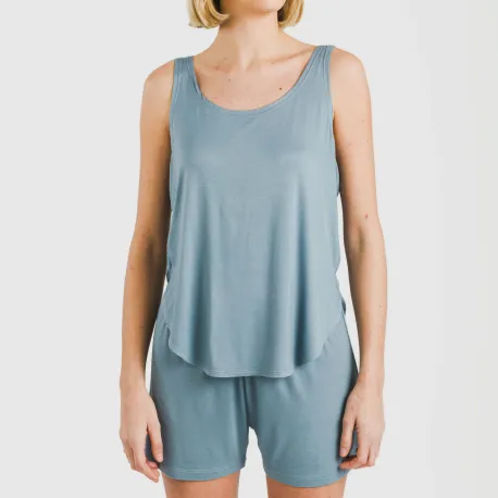 Pijama alças mulher viscosa liso