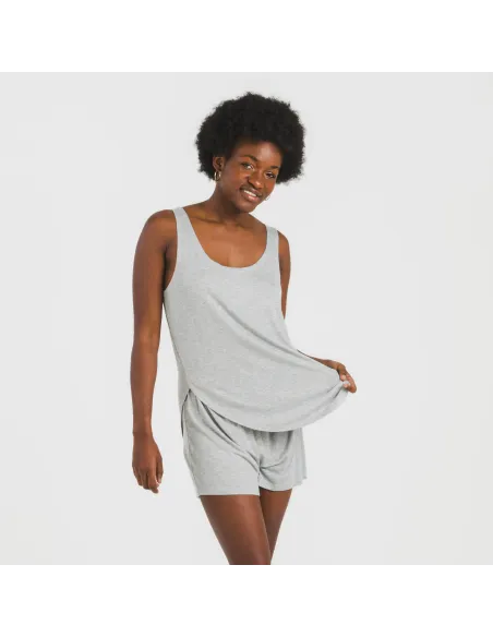 Pijama alças mulher viscosa liso Pijama alças mulher viscosa liso