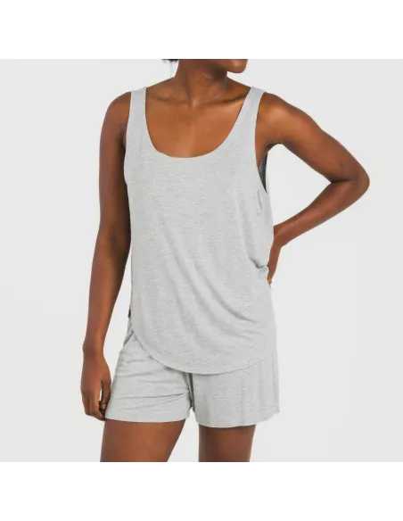 Pijama alças mulher viscosa liso Pijama alças mulher viscosa liso