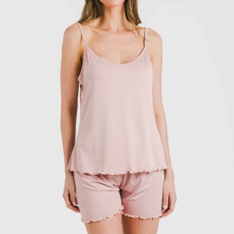 Pijama alças mulher soft liso