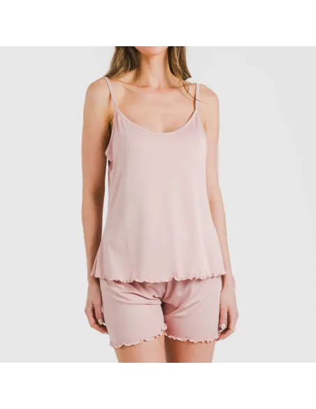 Pijama alças mulher soft liso