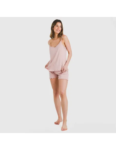 Pijama alças mulher soft liso
