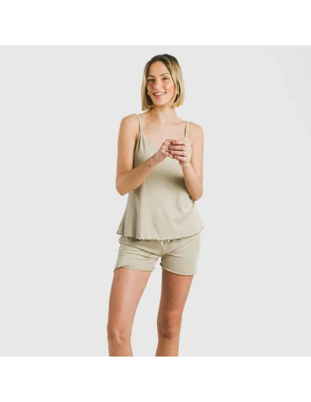 Pijama alças mulher soft liso