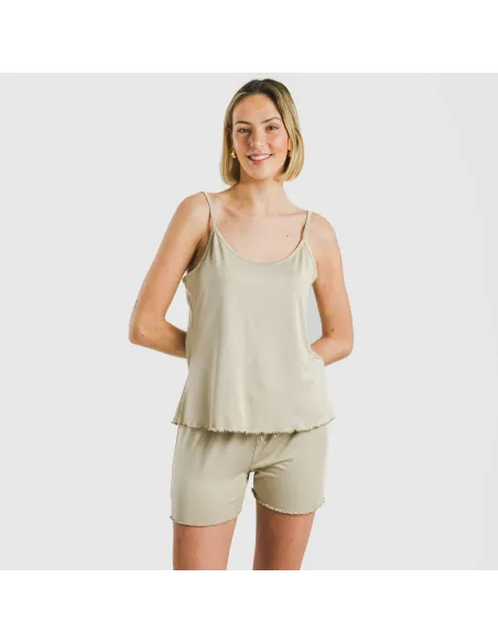 Pijama alças mulher soft liso