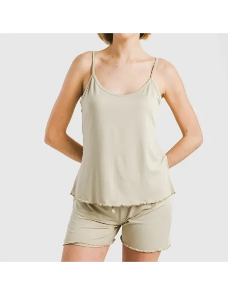 Pijama alças mulher soft liso