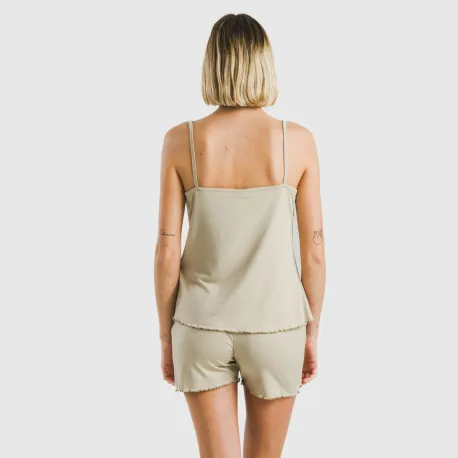 Pijama alças mulher soft liso