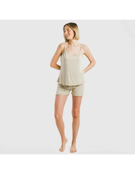 Pijama alças mulher soft liso