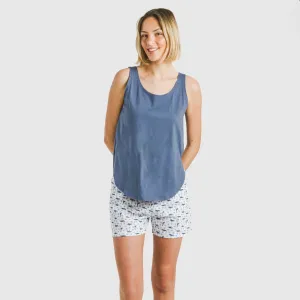Pijama curto algodão Saachi azul