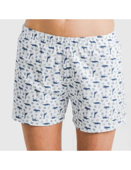 Pijama curto algodão Saachi azul