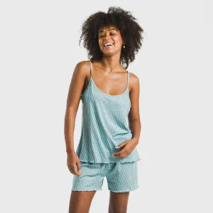 Pijama alças mulher soft Walia água marinha 2