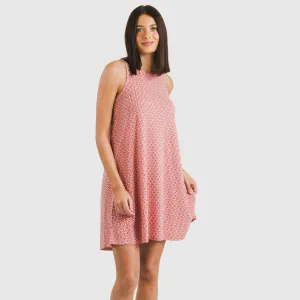 Vestido curto alças crepe Leonor marsala