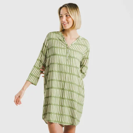 Túnica viscosa Lemonade verde caça