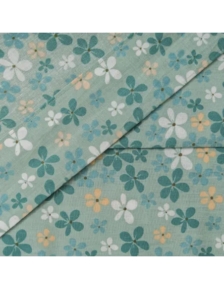 Jogo de lençóis algodão Martinuca água marinha cama bebé