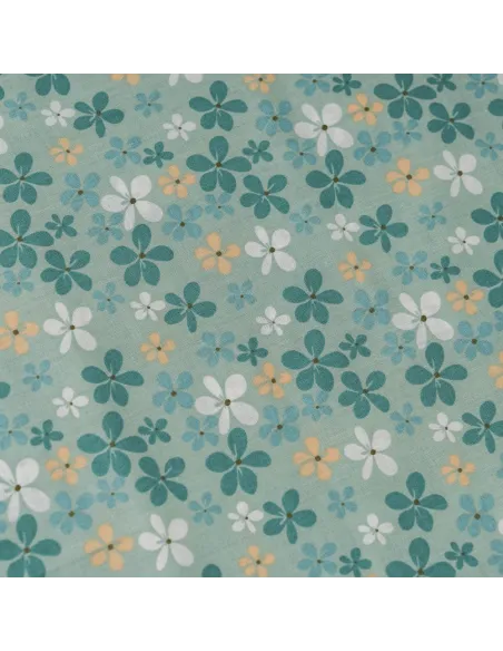 Jogo de lençóis algodão Martinuca água marinha cama bebé