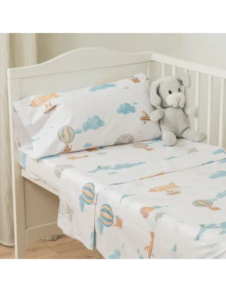 Jogo de lençóis algodão Mushie cama bebé