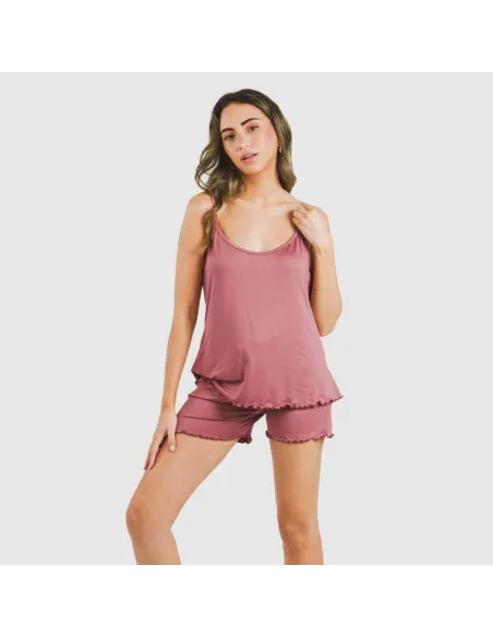 Pijama alças mulher soft liso