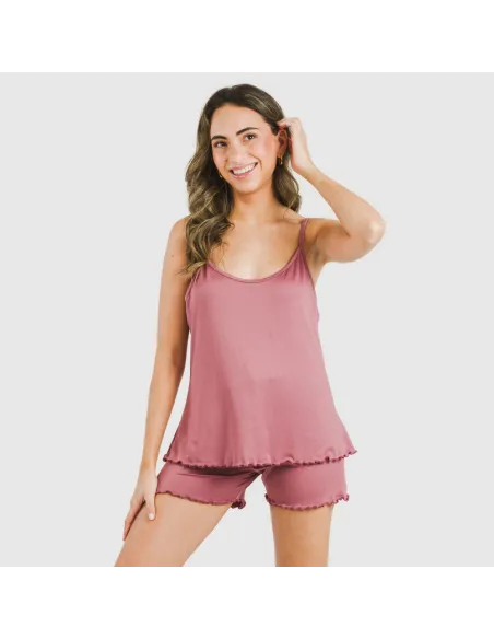 Pijama alças mulher soft liso