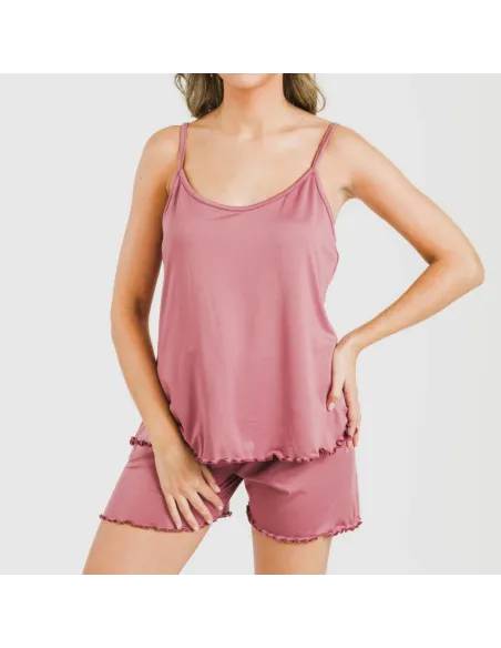 Pijama alças mulher soft liso