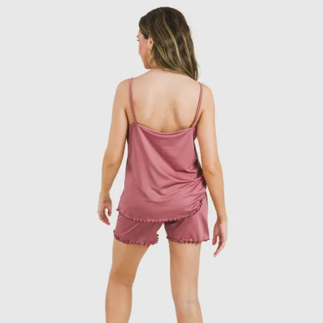 Pijama alças mulher soft liso