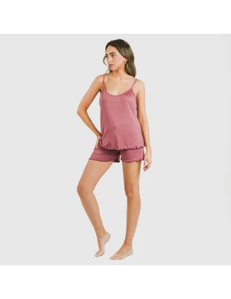 Pijama alças mulher soft liso