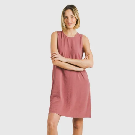 Vestido curto alças bambula liso