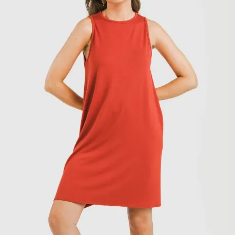 Vestido curto alças viscosa