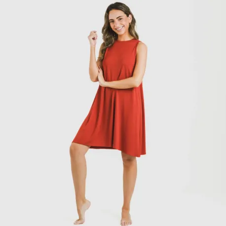 Vestido curto alças viscosa