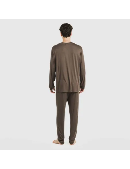 Pijama comprido viscosa homem liso Pijama comprido viscosa homem liso