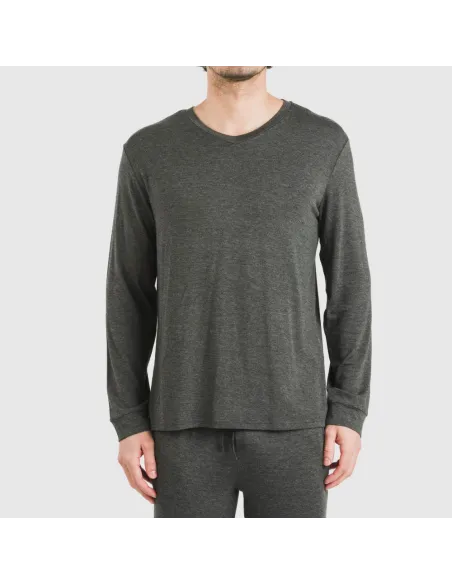 Pijama comprido viscosa homem liso Pijama comprido viscosa homem liso