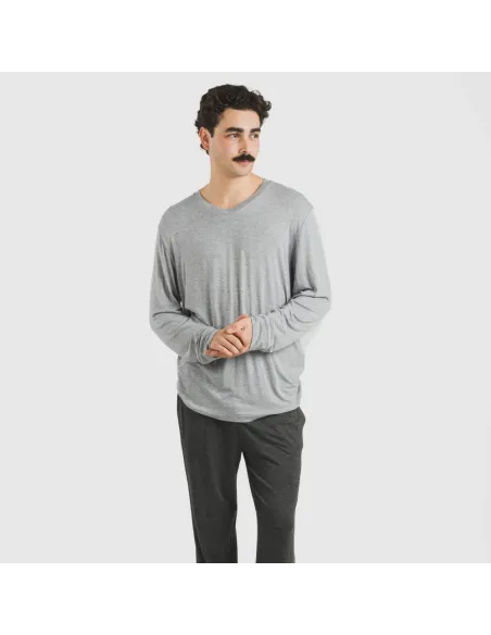 Pijama comprido viscosa homem liso Pijama comprido viscosa homem liso