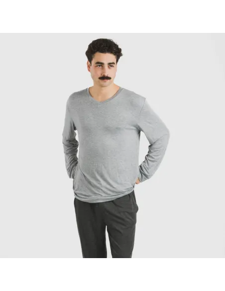 Pijama comprido viscosa homem liso Pijama comprido viscosa homem liso