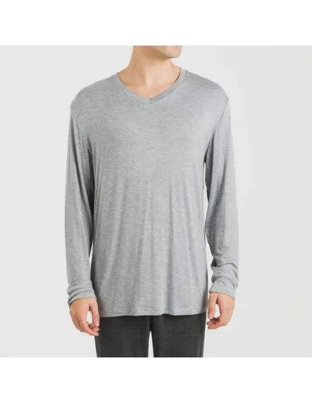 Pijama comprido viscosa homem liso Pijama comprido viscosa homem liso