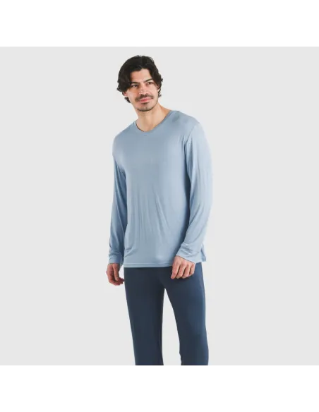 Pijama comprido viscosa homem liso Pijama comprido viscosa homem liso