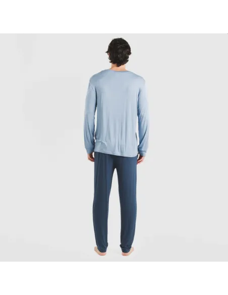 Pijama comprido viscosa homem liso Pijama comprido viscosa homem liso