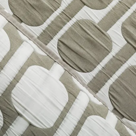 Colcha duplo tecido jacquard Sunnies verde seco