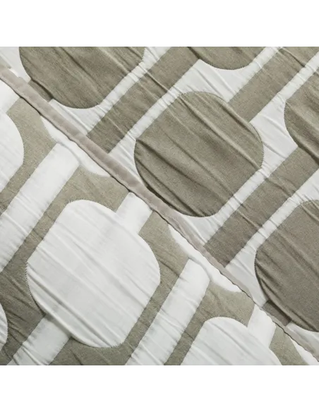 Colcha duplo tecido jacquard Sunnies verde seco