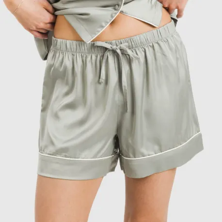 Pijama curto de manga curta Saten Friday liso