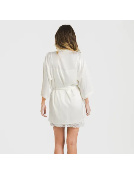 Roupão curto mulher Saten Friday liso Roupão curto mulher Saten Friday liso