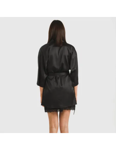 Roupão curto mulher Saten Friday liso Roupão curto mulher Saten Friday liso