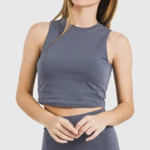 Top alças algodão desportivo liso