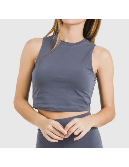 Top alças algodão desportivo liso