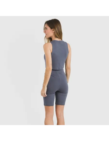 Top alças algodão desportivo liso